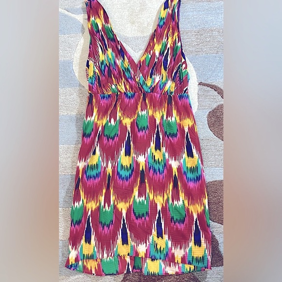 Alice + Olivia Alameda Ikat Printed Sheath Mini Dress - Picture 3 of 10